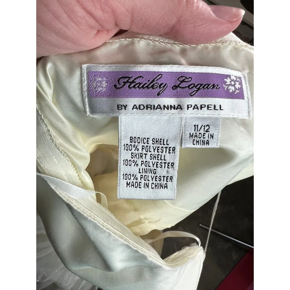 dress strapless formal cream jeweled sheer tired skirt - Image 8