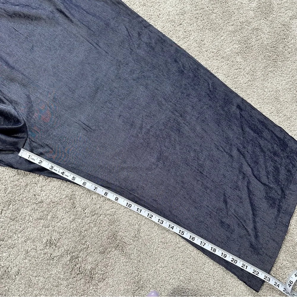 Unique Vintage Women’s Chambray High Rise Pants Cropped Capri Blue Plus Size 5X - Image 14