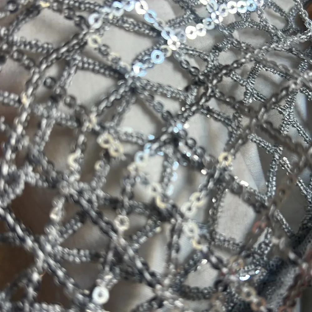 For Love & Lemon’s Fawn long sleeve silver sparkling fishnet dress NWT - Image 7