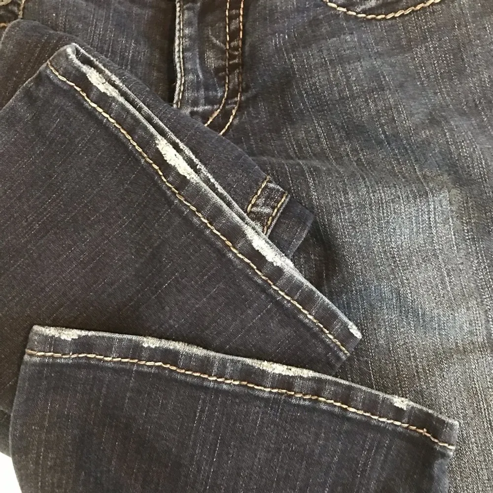 Silver Western Suki Surplus Boot Cut Mid Rise Distressed stretch Jeans womens 28 - Image 8