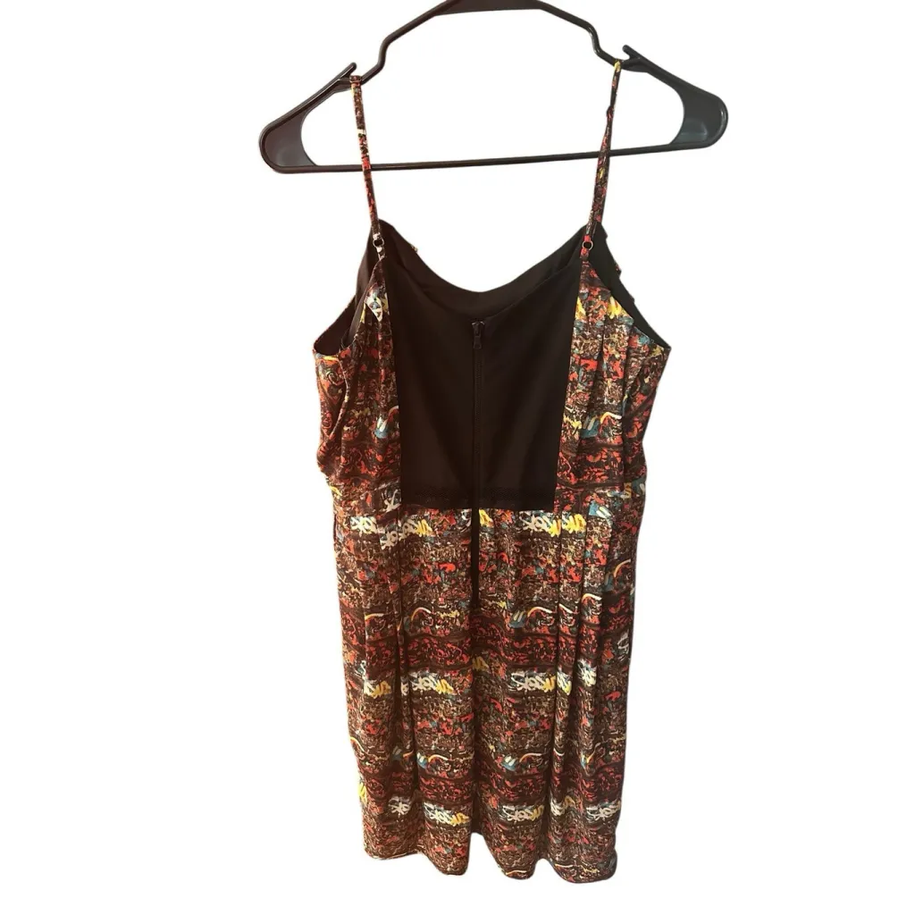 Sam Edelman Tribal Spirit Dress Abstract Prit Sundress Tulip Hem Size 10 - Image 3