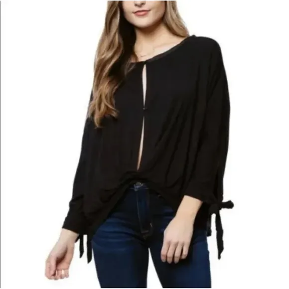 NWT Free People Womens Keepin On OB749066 Top‎ Relaxed Black Size XS - Image 14