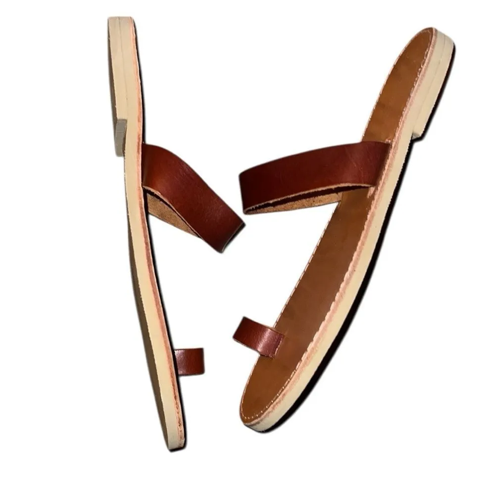 Nikola Brown Leather Sandals Size 42 Brown - Image 4