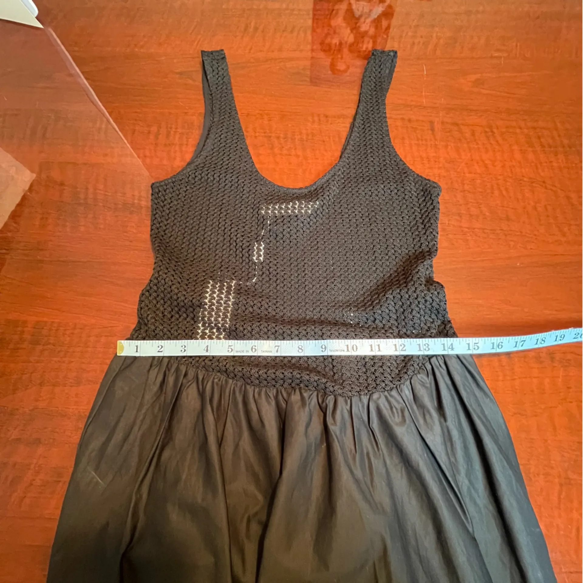 ASTR THE LABEL Sleeveless Contrast Bubble-Hem Midi Dress Black Sz Medium M - Image 14