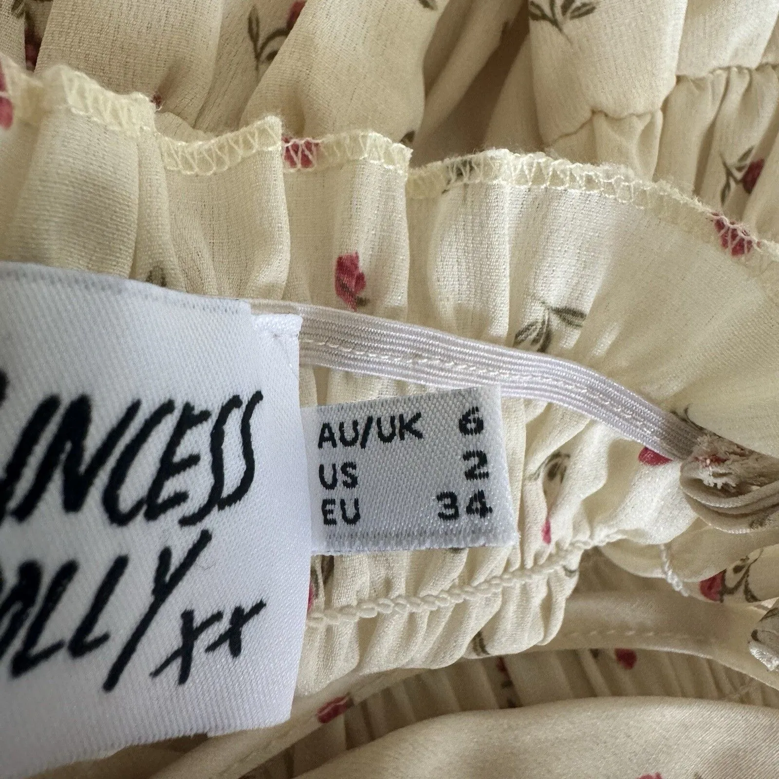 Princess Polly Womens Dress Sz 2 Mini Floral Cottagecore Cottage Boho Coastal - Image 10