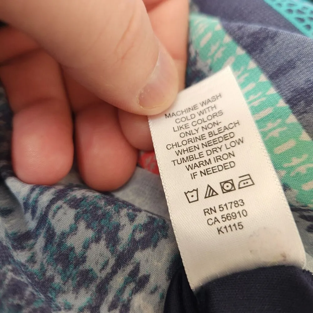 Maurices Women's Small Blue Aztec Boho Crochet V-Neck Maxi Dress Flowy Casual - Image 7