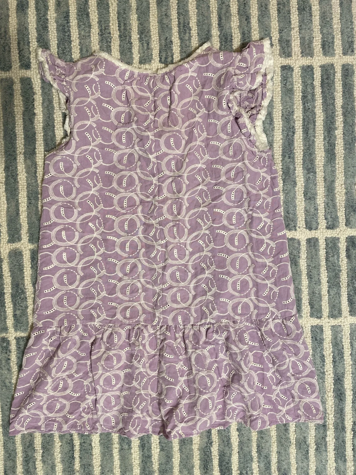 Voy Purple Trimmed Dress Size L - Image 3
