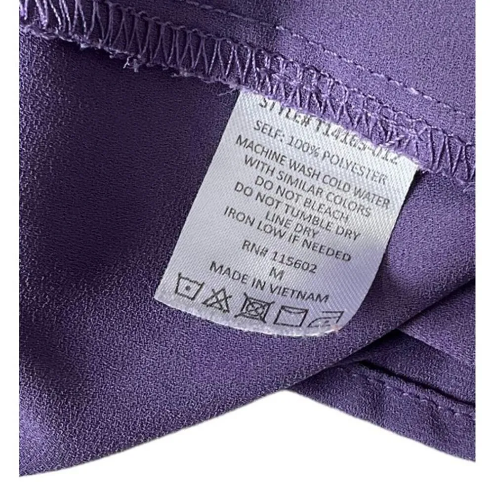 Lush Purple V-neck Long Sleeve Top Women's Size Medium | 46-51 - Image 3