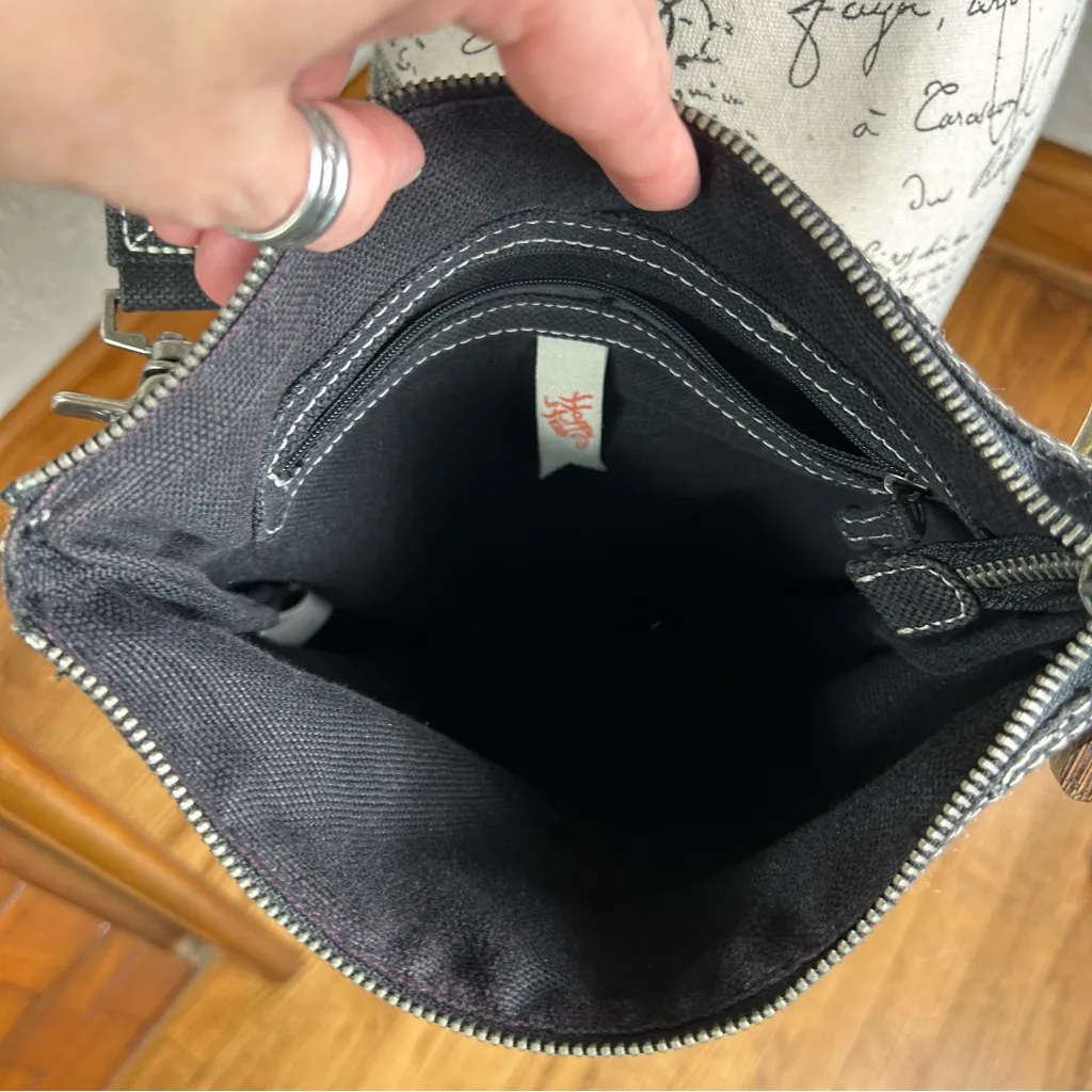 SAKROOTS Peace And Love Two In One Multi Colored Canvas Crossbody Purse - Image 10