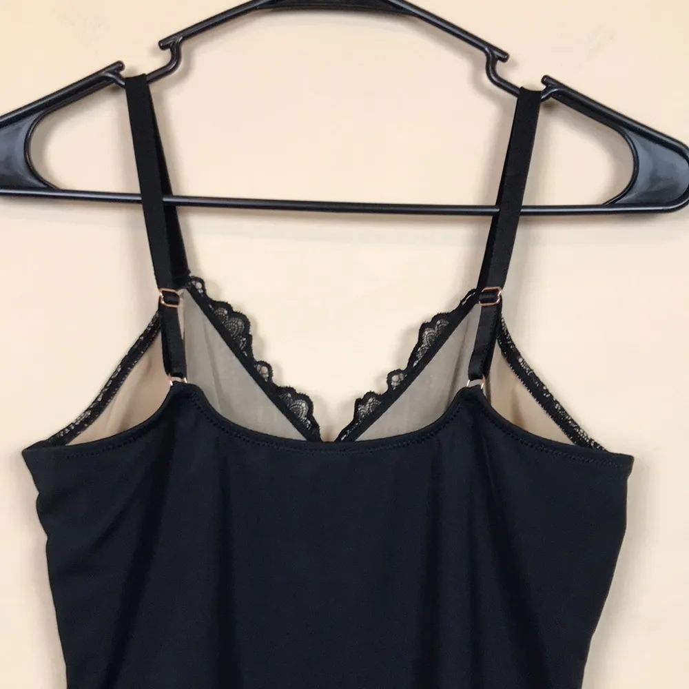 Piney Women’s Sculpting Black Beige Lace Cheeky Intimate Shapewear Body Suit Size L - Image 5