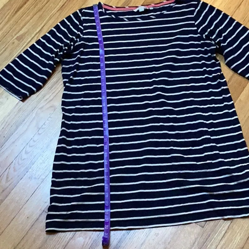 Boden Womens Breton Navy Striped Tunic Mini Pocket Dress Size 16 - Image 10