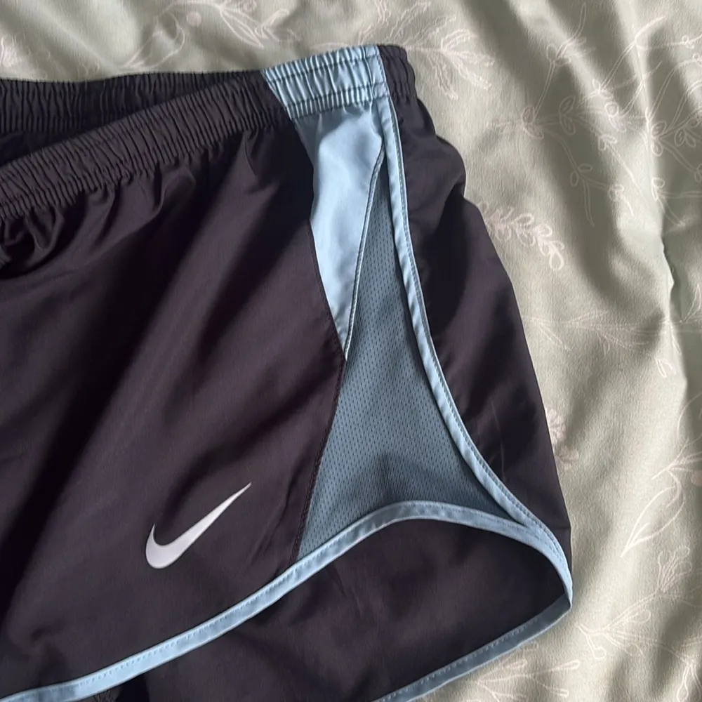 Nike Black & Light Blue Running Shorts - Image 7