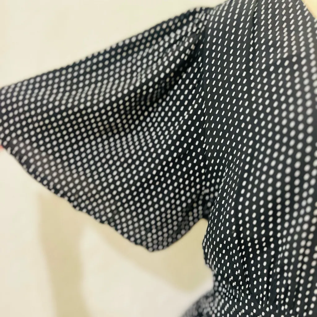 A New Day Women's Flutter Short Sleeve Pleated Crepe Mini Dress Sz:medium - Image 11