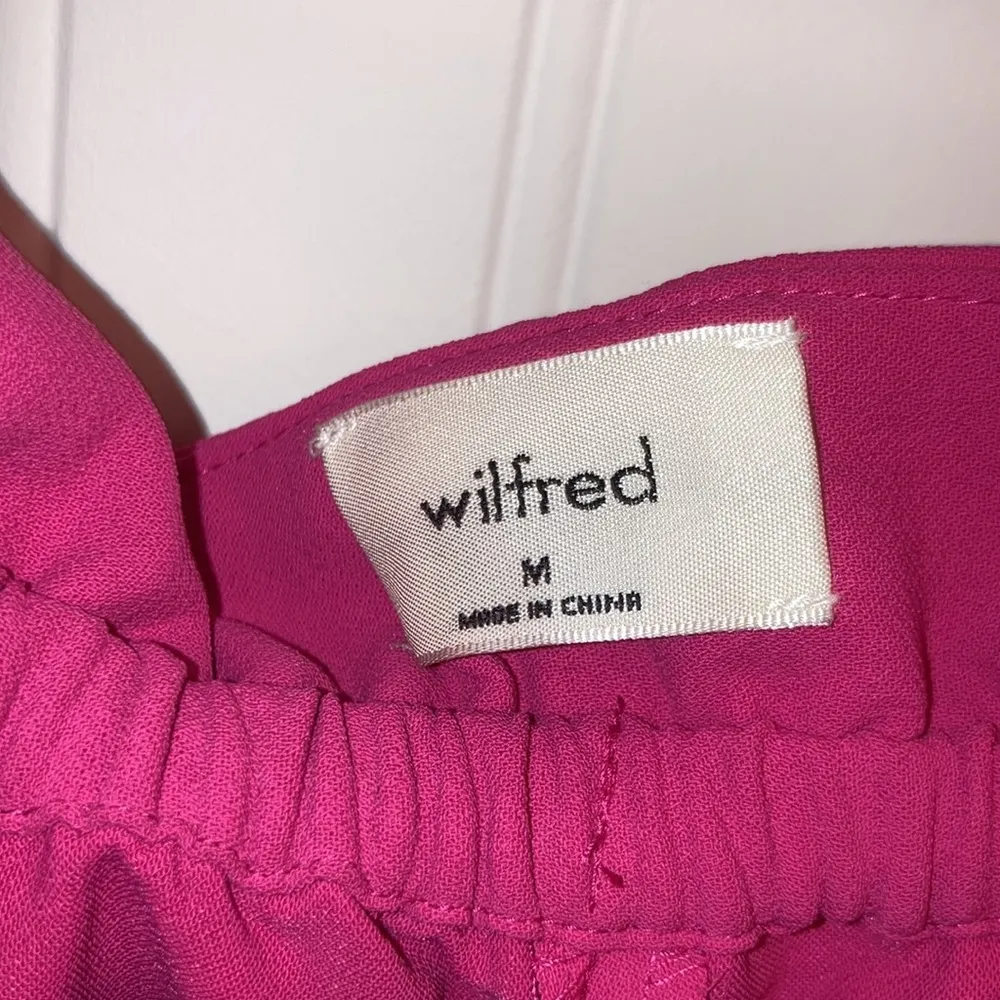 Aritzia NWT Wilfred draw string paper bag Alto pants sz M in fuchsia - Image 6