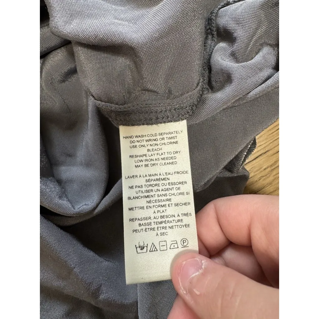 Pilcro Anthropologie Top Women Size XS Velour Button Gray Shirt Whimsy Goth City - Image 9