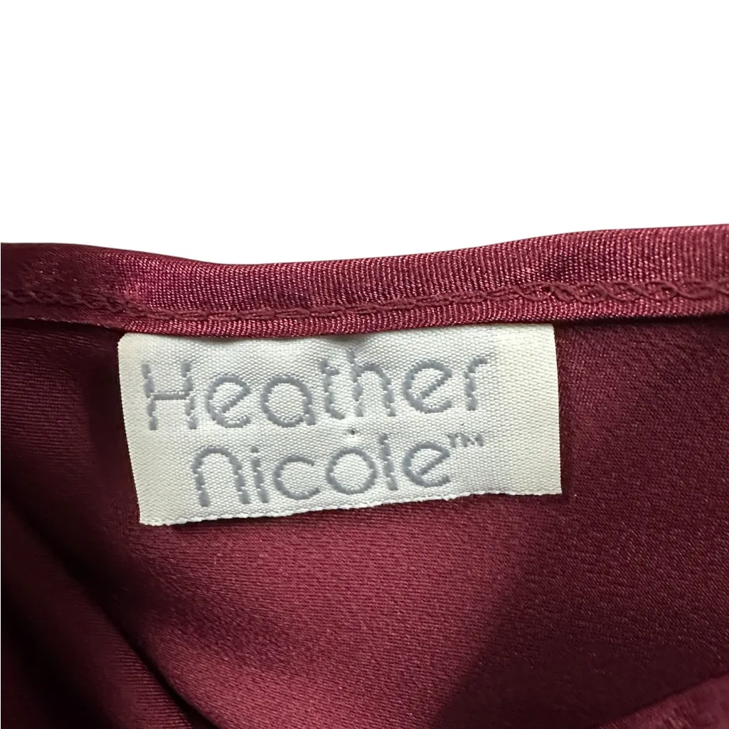 Vintage Heather Nicole By Cinema Etoile Burgundy Slip Dress Nightgown Womens 2X Red - Image 9