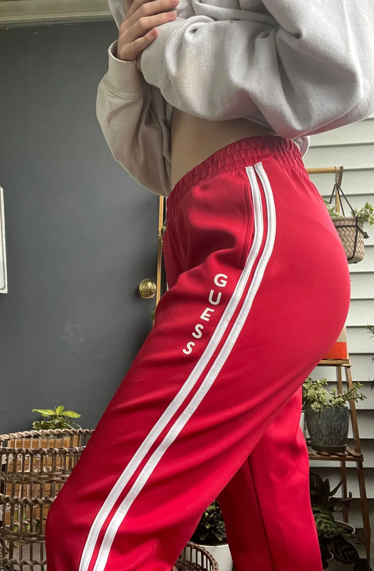 red  track pants - Image 2