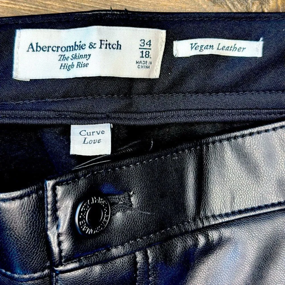 A & F Curve Love Vegan Leather Skinny Pant - Image 11