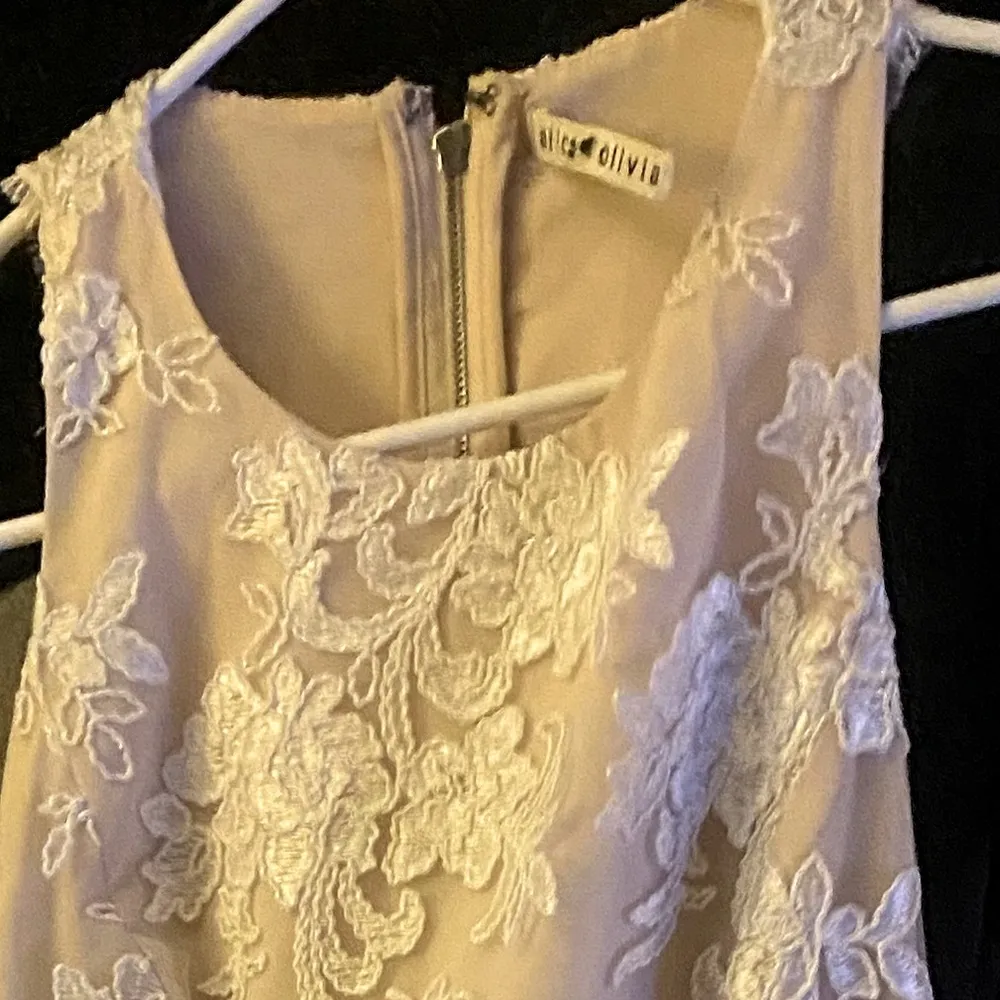 Alice + Olivia Cream Halter A-Line Mini Dress - Image 8