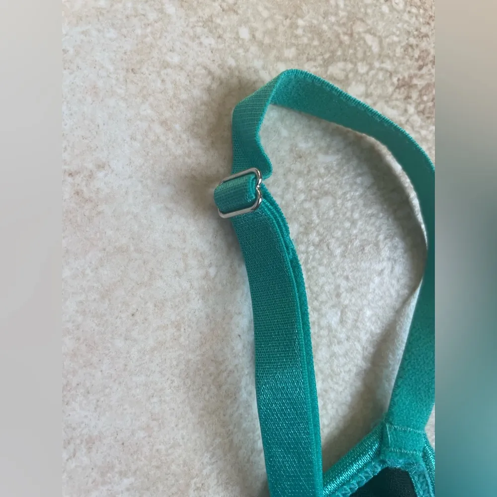 Watermelon sequined teal/red/black lightweight no underwire bra; size M Pink Size M - Image 5