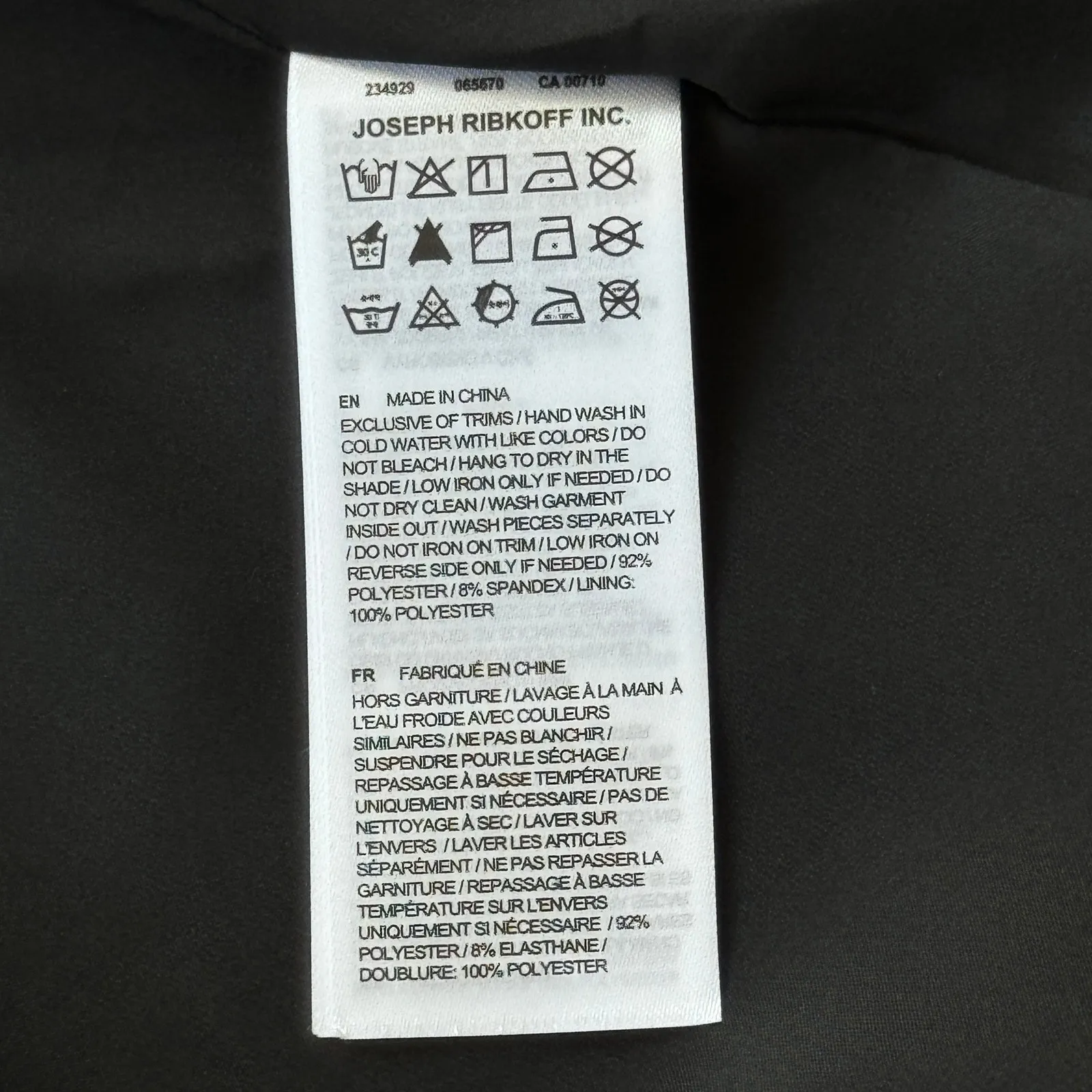 Joseph Ribkoff‎ Classic Black Woven Blazer Gold Zippers Size 10 NWT - Image 12