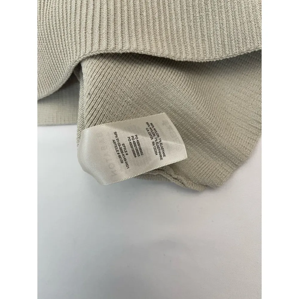 Babaton Sculpt Knit Square Neck Cropped Tank Matte Pearl Size 2XL Essential - Image 13