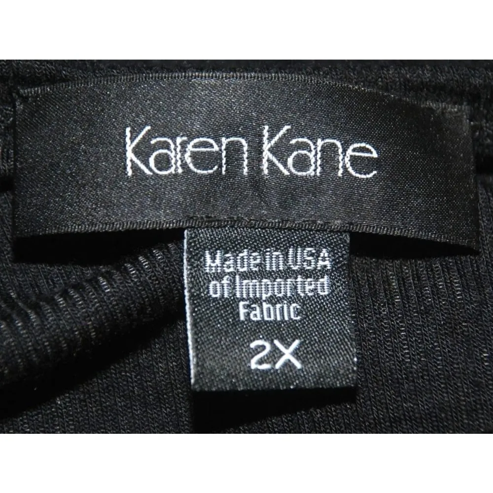 Karen Kane Women's Gray Blouse Top Plus Size 2X 3/4 Sleeve Handkerchief Hem - Image 7