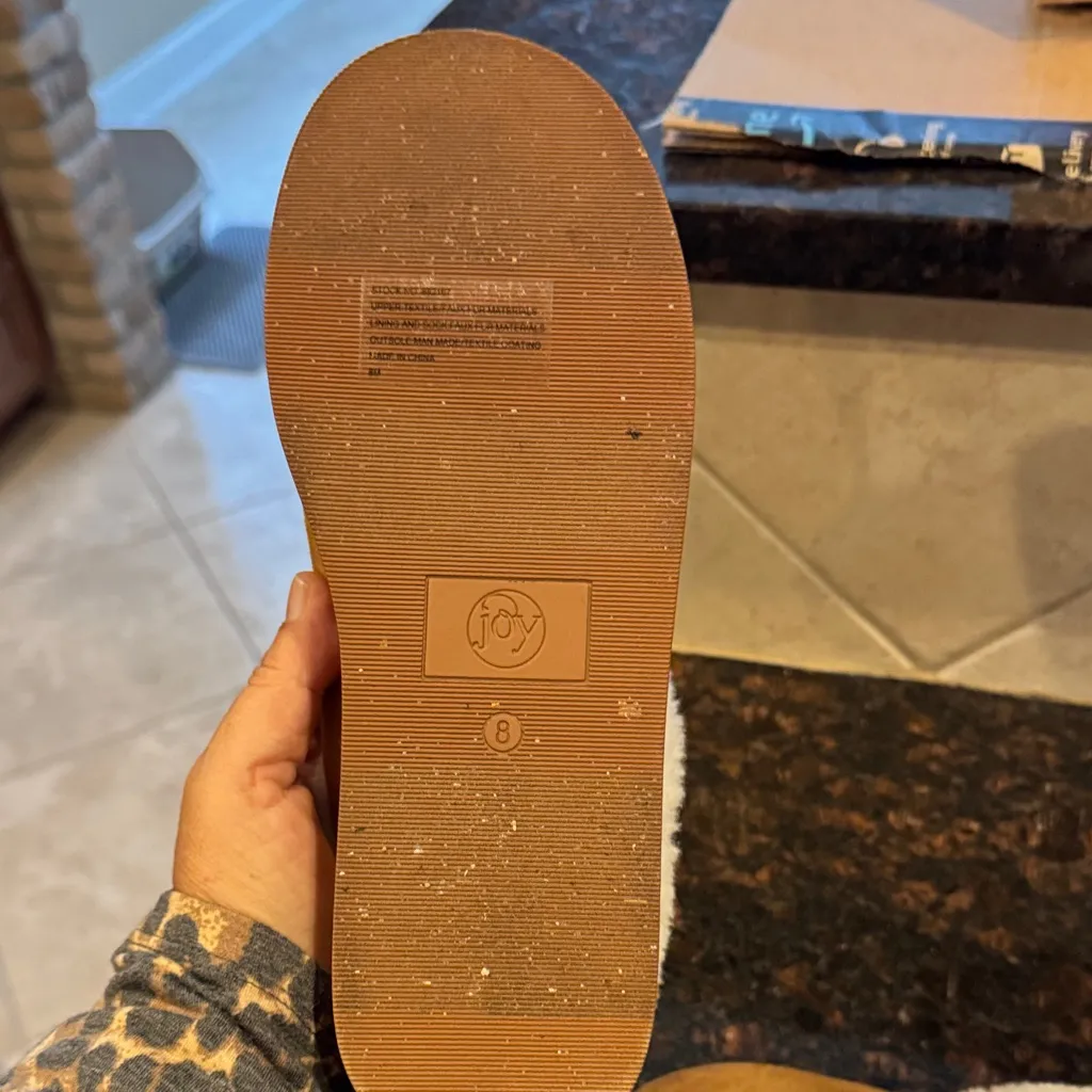 Joy Magano Joy Glamorous Cozy Slippers w/Orthotic Insole Best Gift Ever! W8 Brown Size 8 - Image 8