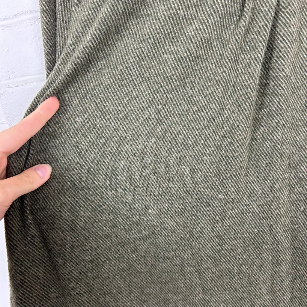 Faherty Legend Knit Sweater Dress in Olive Green Melange Twill Size S - Image 14