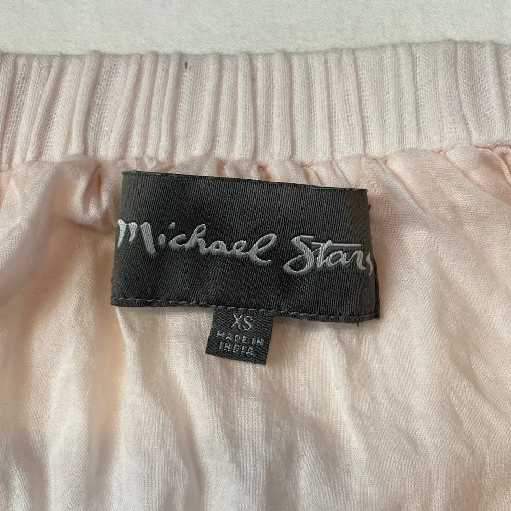 Michael Stars Cotton Off the‎ Shoulder Mini Dress in Light Pink Size Extra Small - Image 6