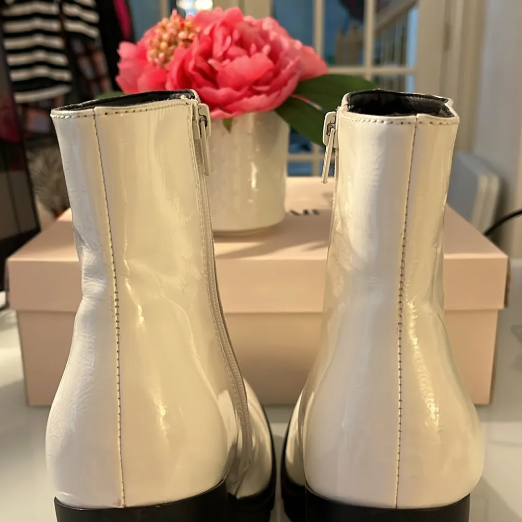 Wild Pair white boots size 10 new without box - Image 5