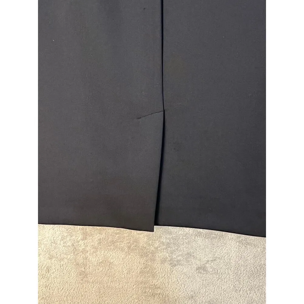 Marina Rinaldi Voyage Pencil Skirt XL Black Scuba Knit Midi Preppy Academia - Image 7