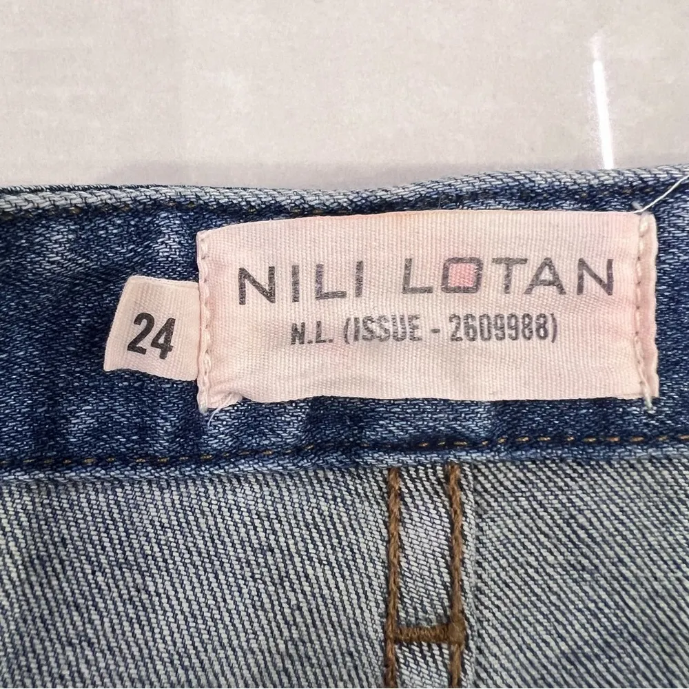 Nili Lotan Cropped French Military Jeans Duane Wash 24 Blue Denim NWT $375 - Image 8