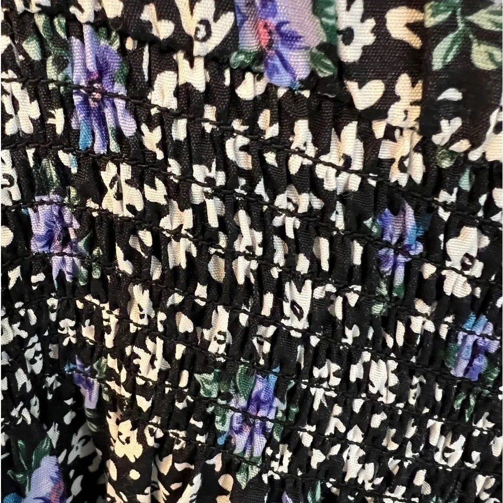 Karin Stevens vintage floral midi dress, lace inlay, size 10 EUC - Image 7