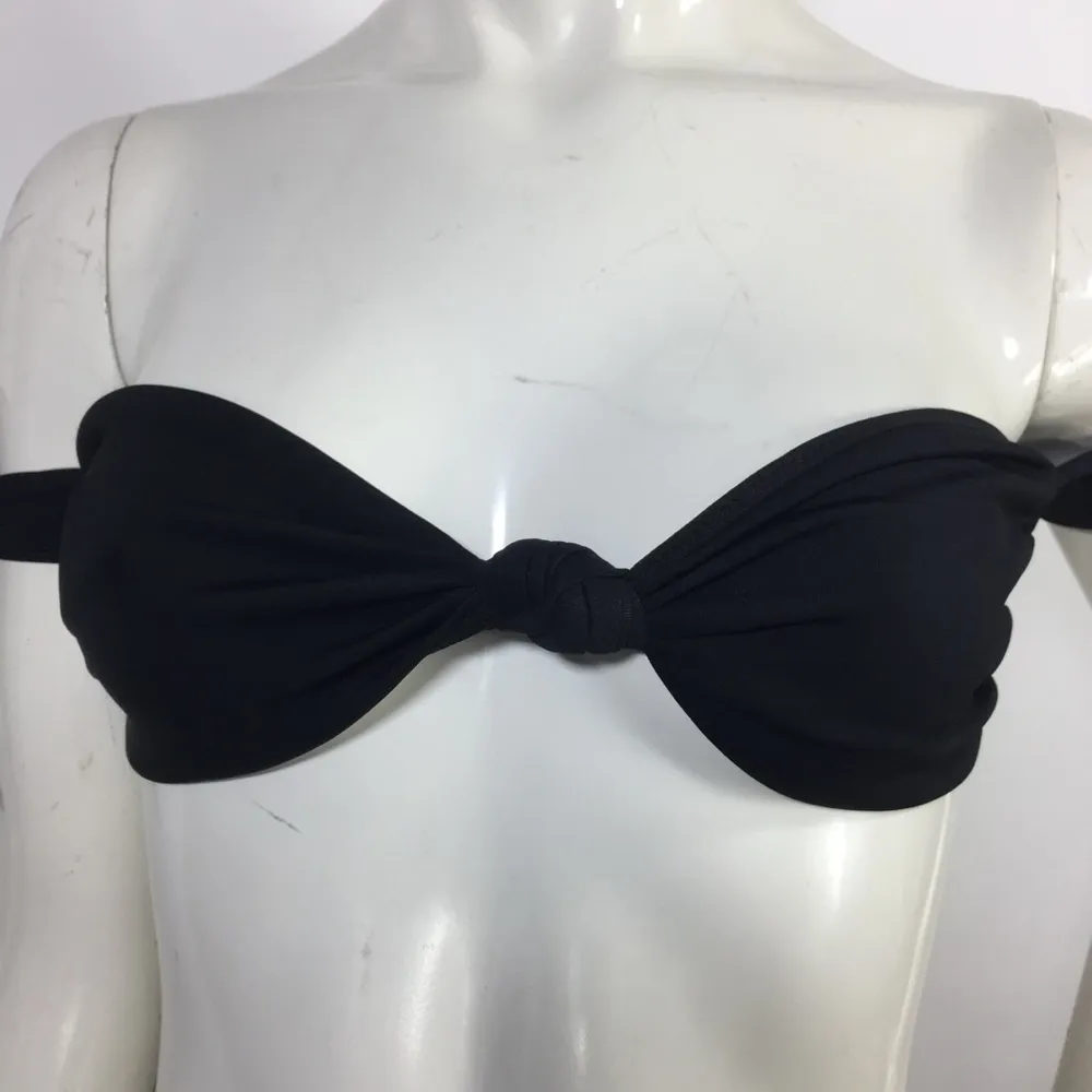 Kendall + Kylie Tie Sleeve Bikini Top Size S Black - Image 8