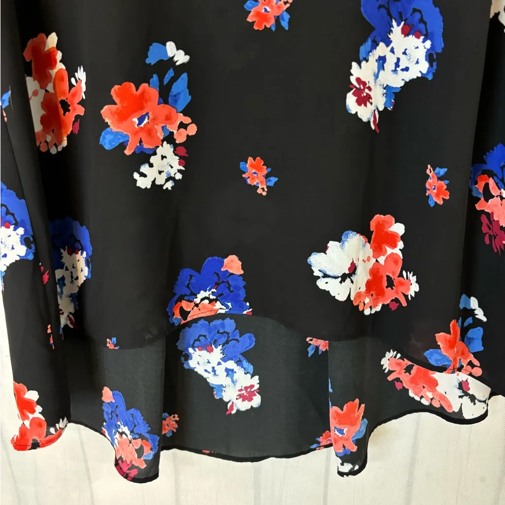 Vince Cumato Black Floral Womens Size Medium Classic Business … - Image 3