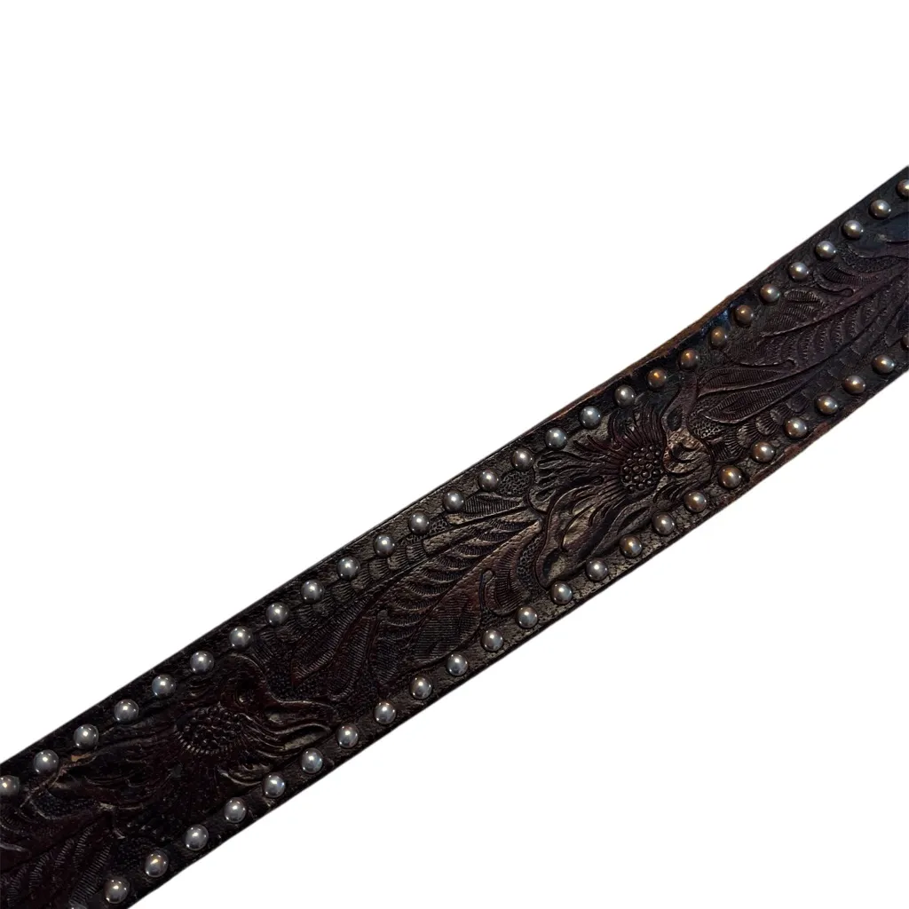 Western Genuine‎ Leather Belt Brown - Image 9