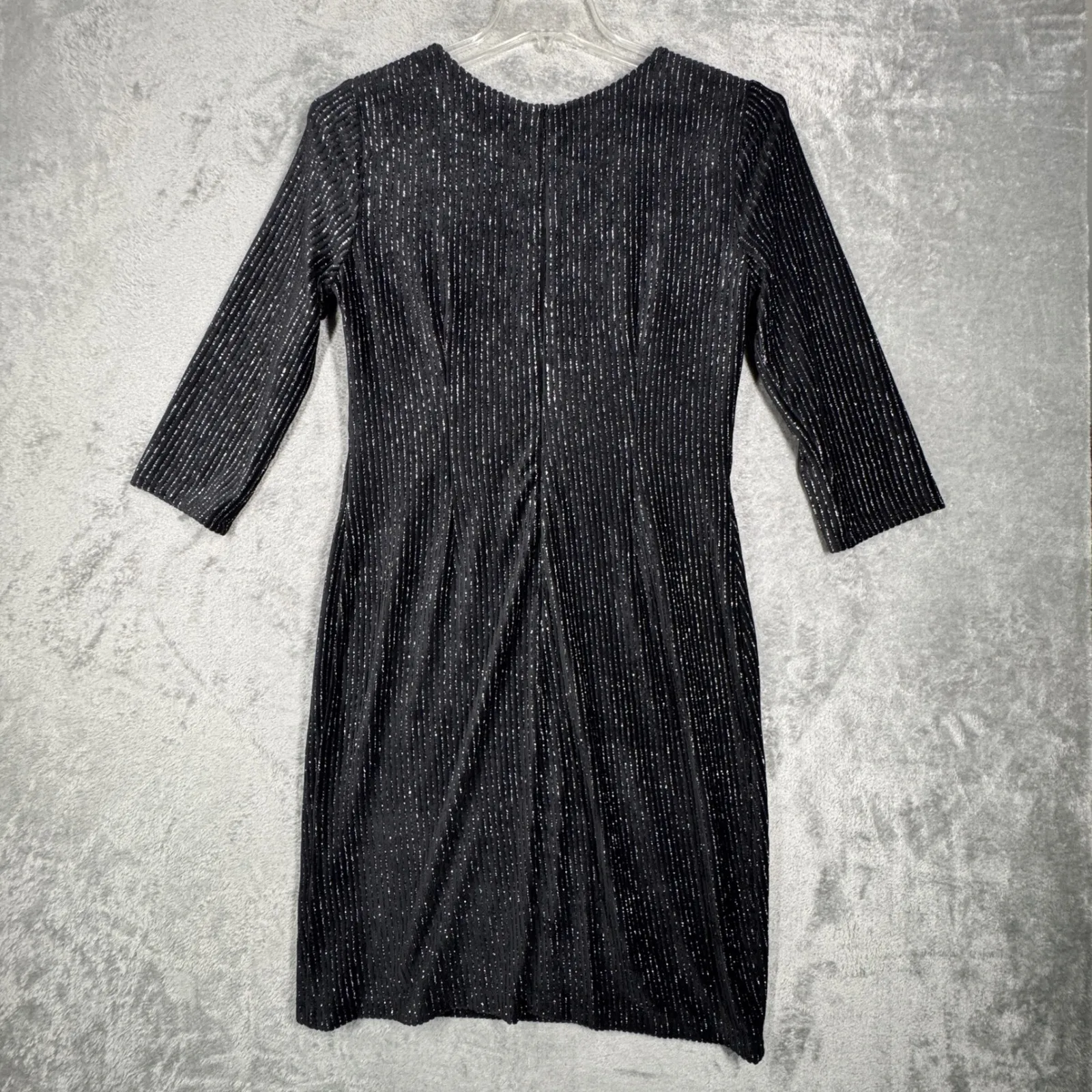 Julia‎ Jordan Black Metallic Sparkle Sheath Dress Women's Size 8 Party - Image 3