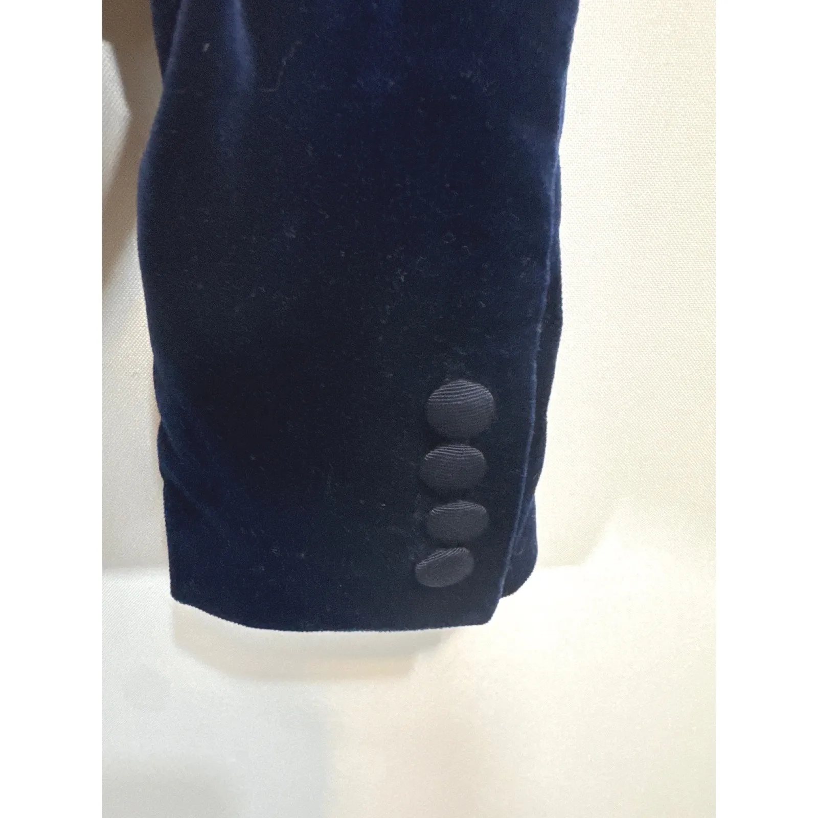 RARE RUGBY Ralph Lauren Navy Velour Blazer Jacket Womens Size 6 Preppy Old Money Blue - Image 3