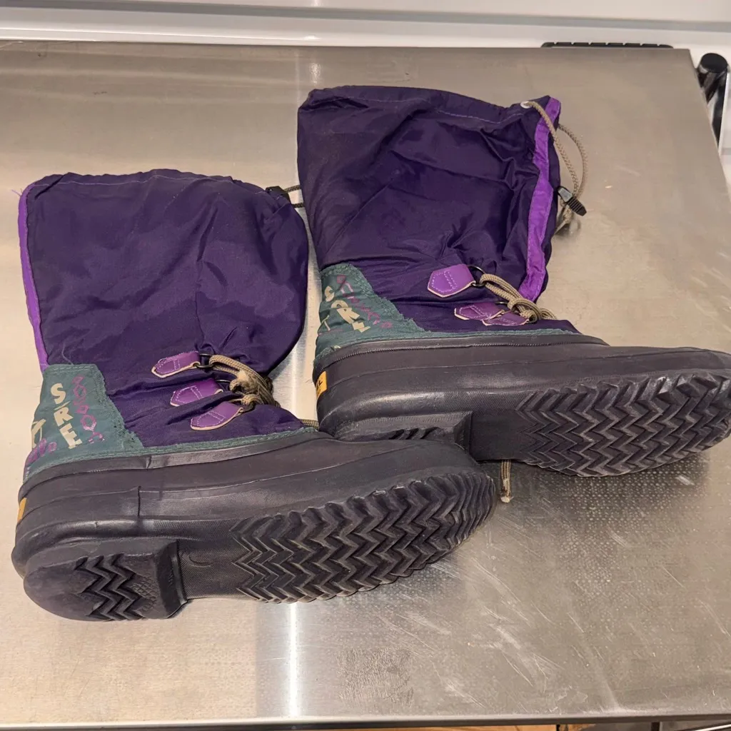 Sorel Purple Black Winter & Rain Boots Size 10 - Image 4