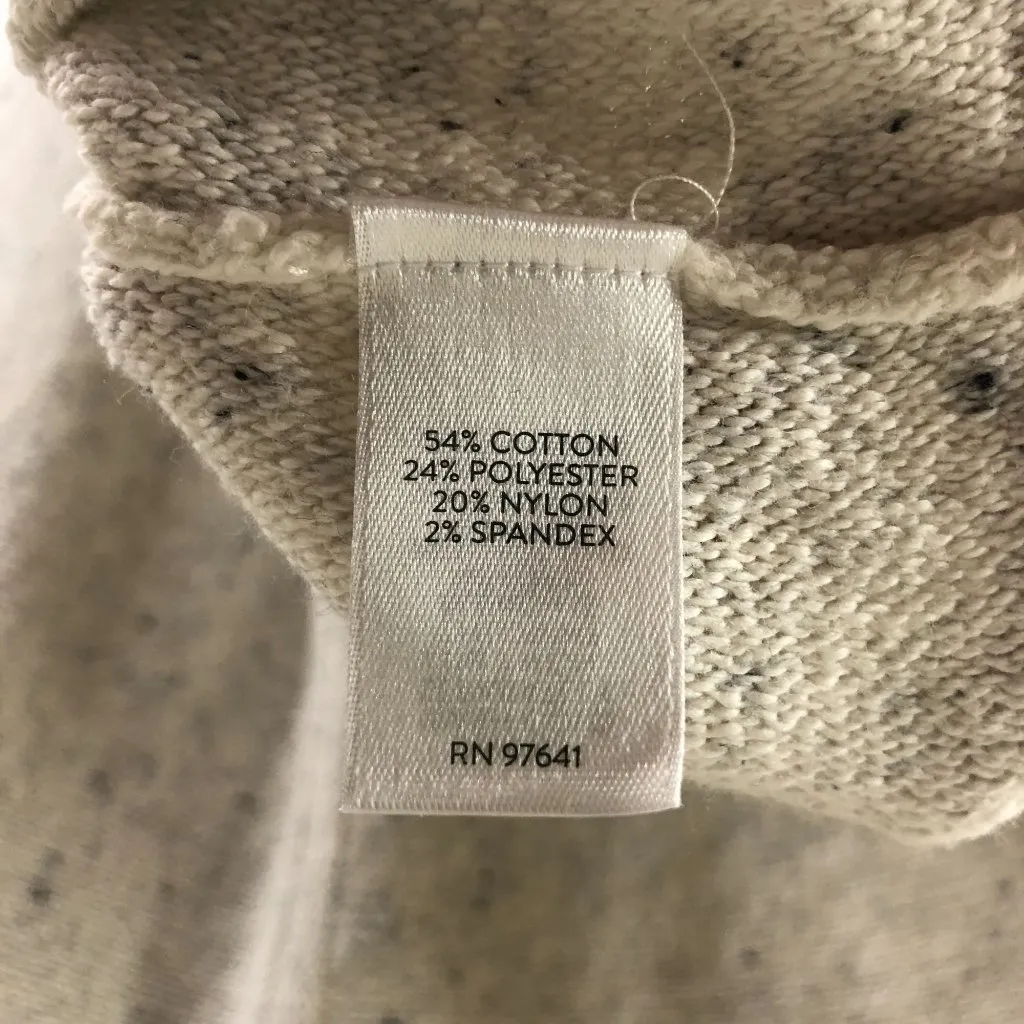 J Jill Purejill Womens Sweater Cotton Blend Dolman Short Sleeve V Neck White S Gray - Image 4