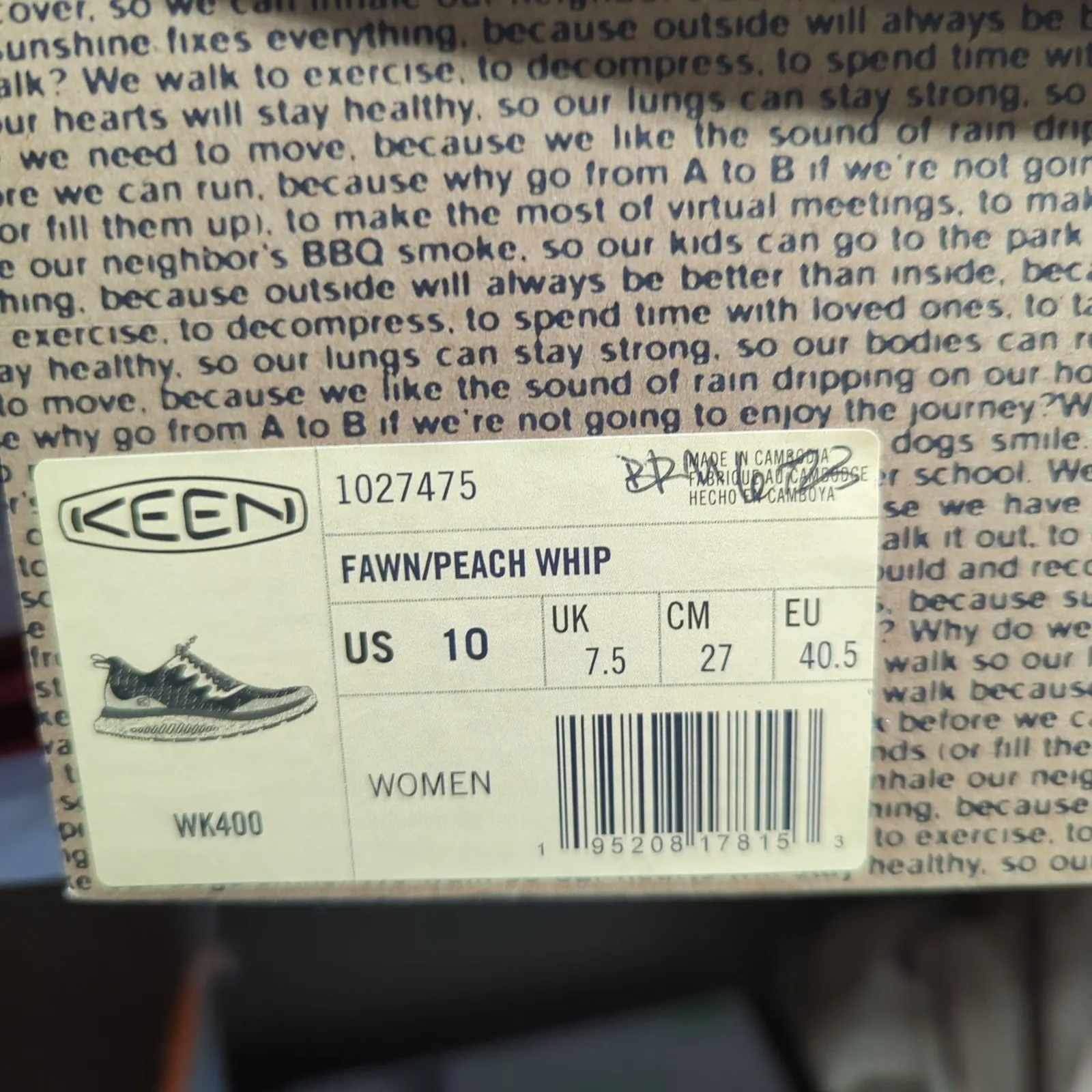 KEEN WK400 Walking Shoes Fawn Peach Women's Pink Athletic Sneakers 10 1027475 - Image 11