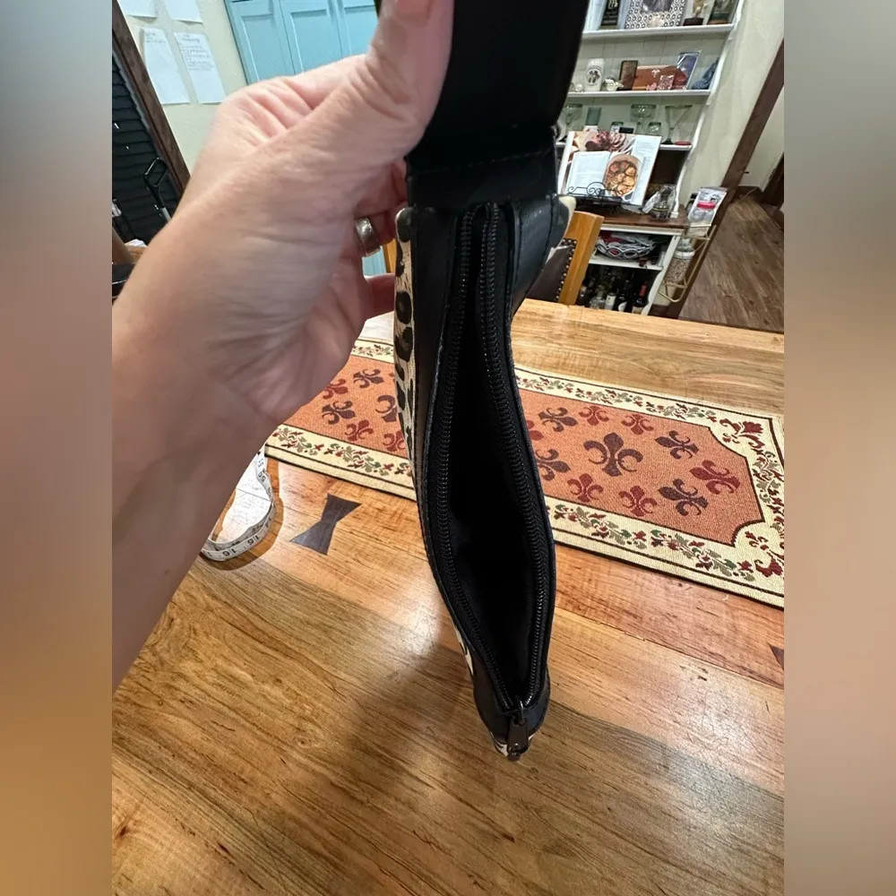 NWOT Prezzo Hibiscus Flower Animal Cheetah Print New Handbag Purple - Image 6