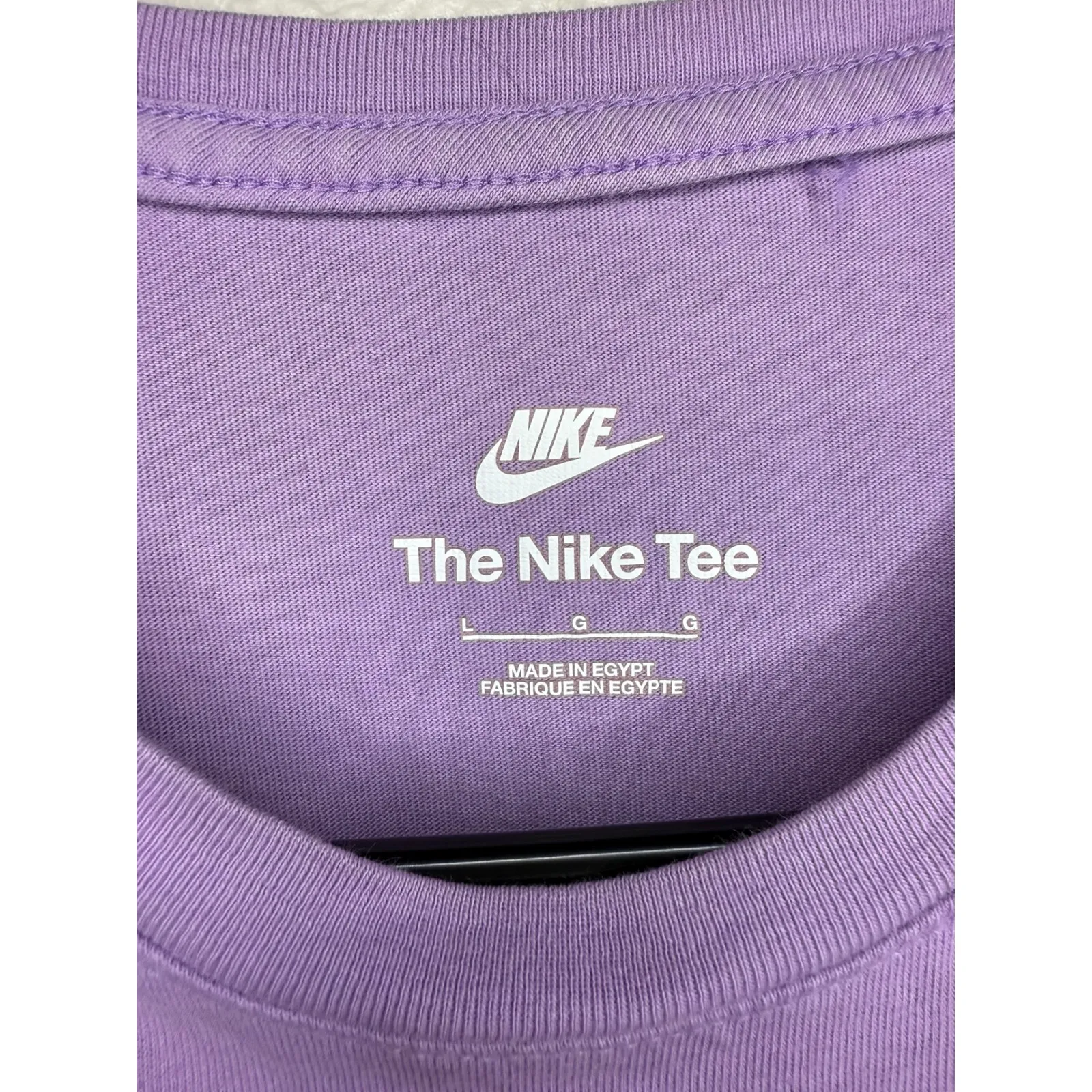 Nike The Nike Tee Purple Embroidered Graphic T-Shirt Short Sleeve Womens - Image 3