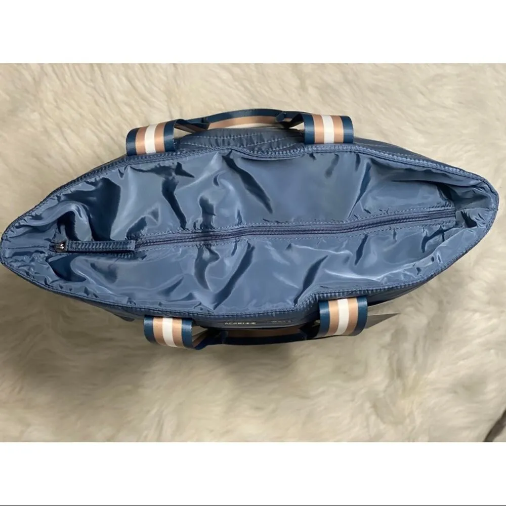 Adrienne Vittadini Blue Canvas Sport Tote - Image 2