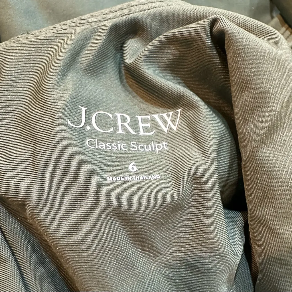 J.Crew Claudia One-piece Swimsuit in Classic Sculpt Size 6 Simply Sage - Image 8