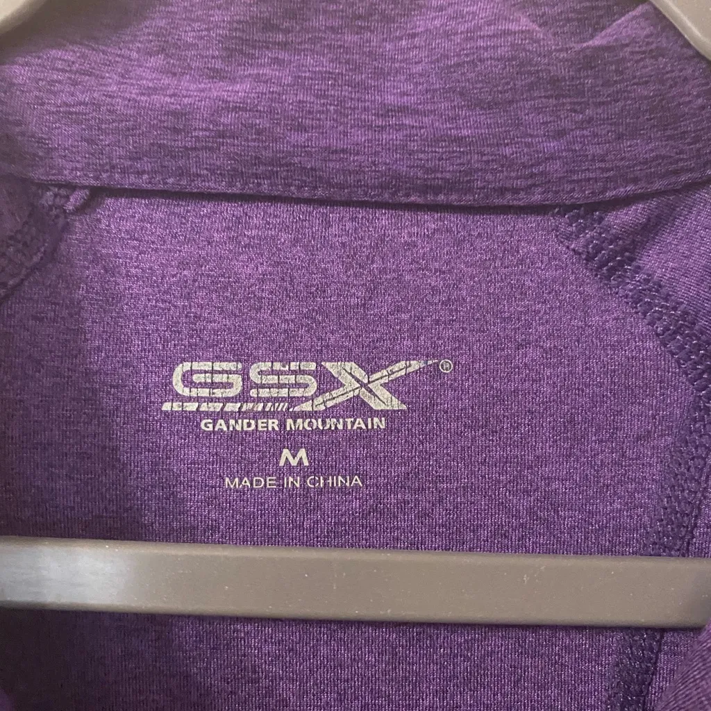Womens Gander Mountain GSX‎ Purple Tech 1/2 Zip Pullover Size Medium - Image 3