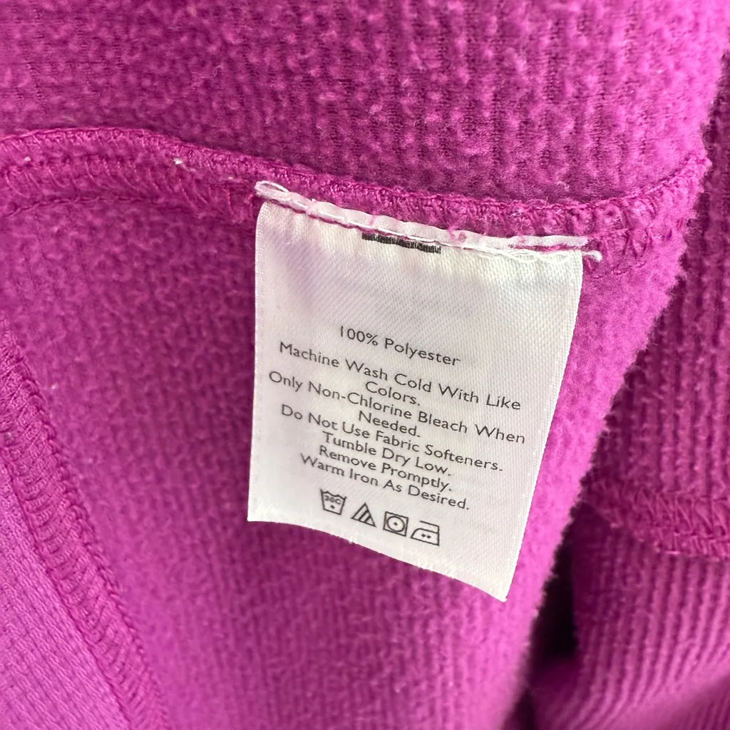 Eddie Bauer Fuschia Purple Athletic Thermal Hooded Sweatshirt - Image 4