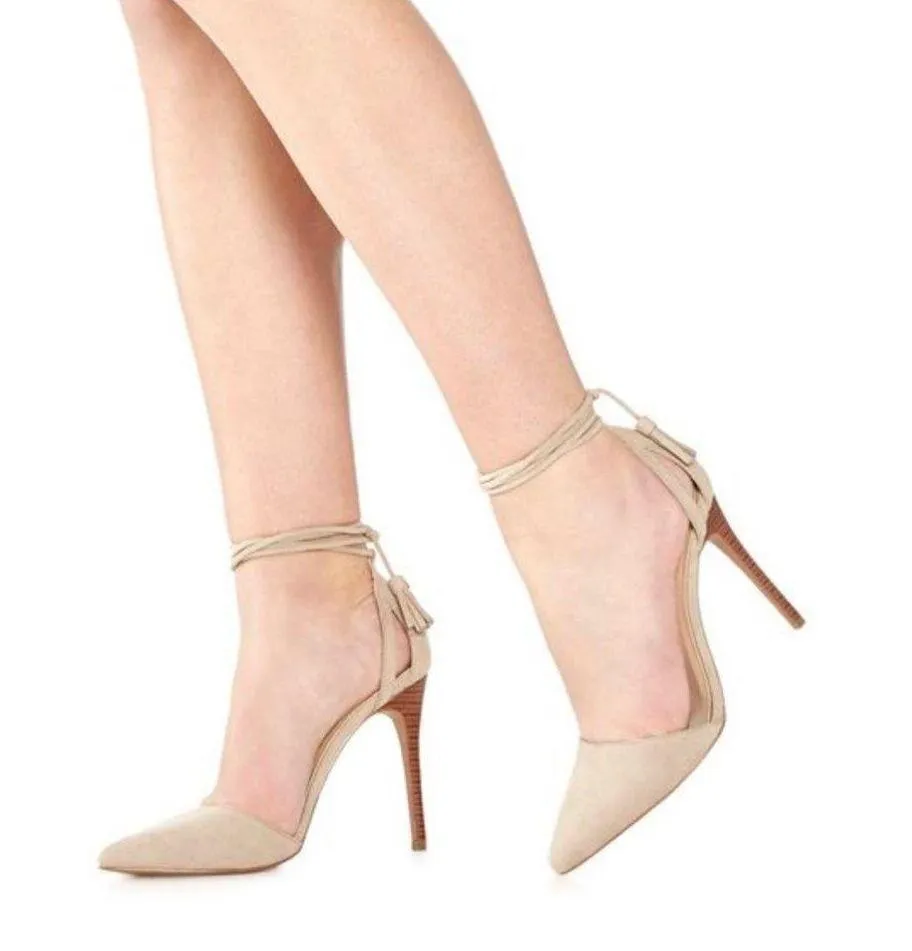 JustFab Strappy Nude Pumps Womens 9 - Image 3