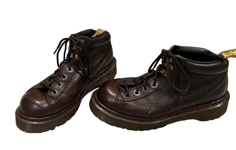 Vintage Women’s Dr. Martens  8287 Brown Leather High Top Lace Up Chunky Boots - Image 5